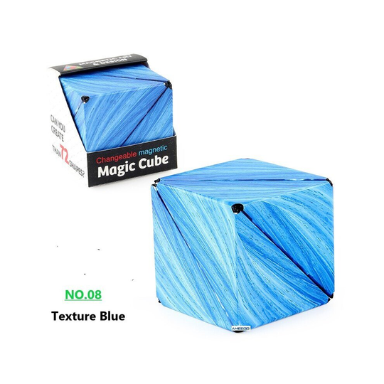 (Texture Blue) 72 shapes Magnet Fidget 3D Magic Cube