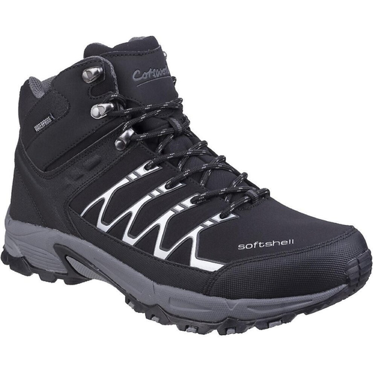 (14 UK, Black/Grey) Cotswold Mens Abbeydale Mid Hiking Boots