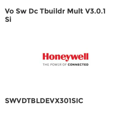 Honeywell Vo Sw Dc Tbuildr Mult V3.0.1 Si