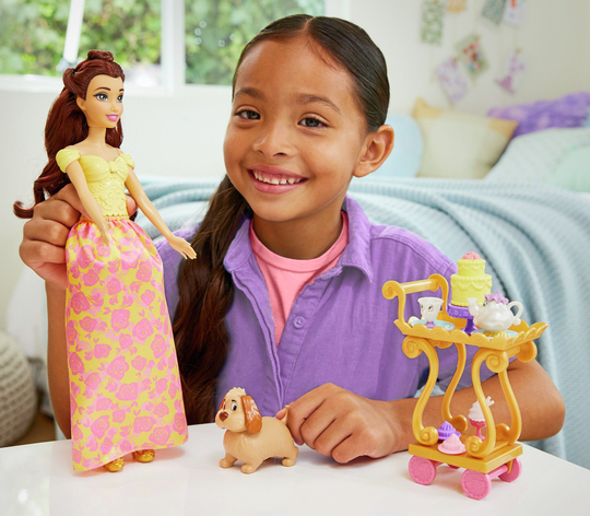 Disney Princess Belle's Tea Time Cart Doll and Playset