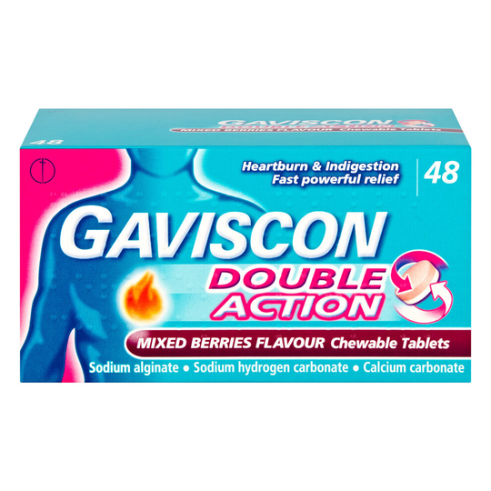 Gaviscon Double Action Mixed Berry - 48 Tablets