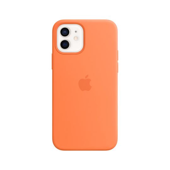 Apple Silicone Case with MagSafe for iPhone 12 & 12 Pro - Kumquat - MHKY3ZM/A