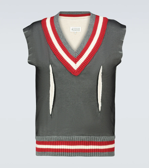 Sleeveless cotton sweater
