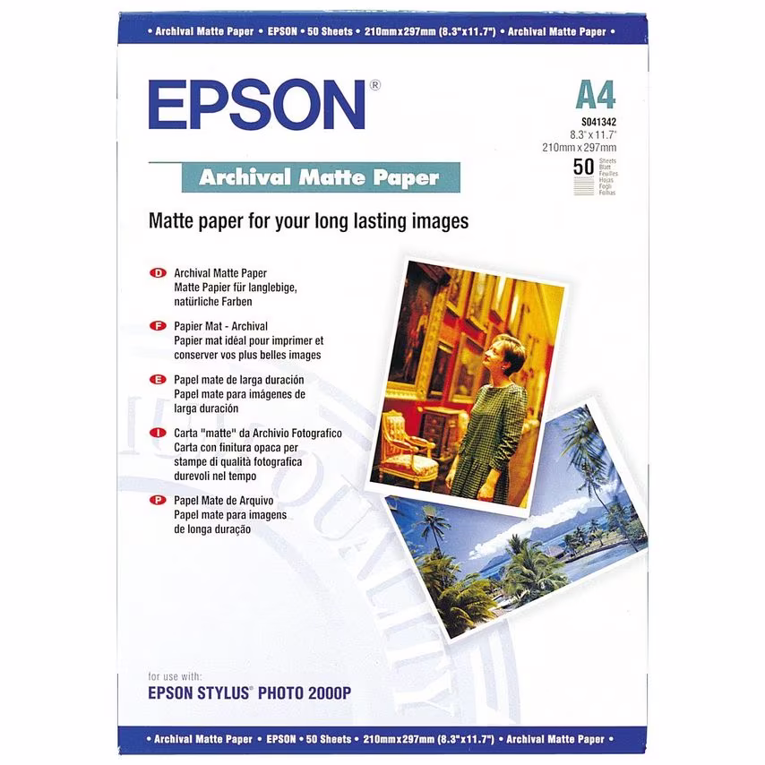 Epson Epson A4 Archival Matte Paper 50 Sheets - C13S041342