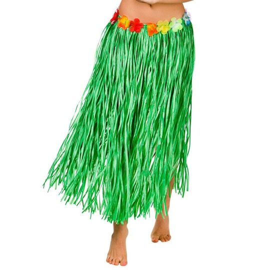 (Green) Hawaiian Hula Skirt 80cm 5 Colours